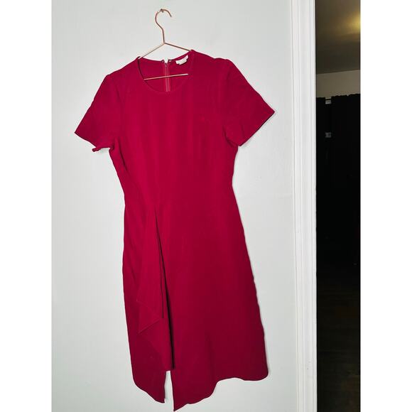 SHOSHANNA Maroon Red Stretch Sheath Form Fitting Ralph Mini Dress Size 10 - Picture 3 of 9